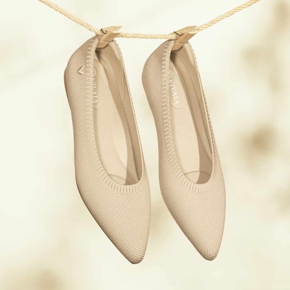 Vivaia Pointed-Toe Ballett Flats Aria 5 Color Almond Size EU 39.5 - Picture 4 of 9